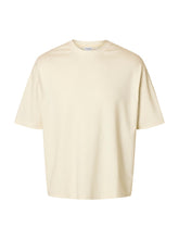 Selected Homme - O-Neck Tee in Egret